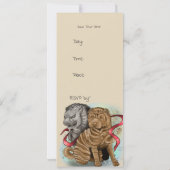 Chinees Zodiac-jaar van de hond Kaart (Achterkant)