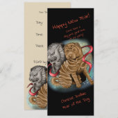 Chinees Zodiac-jaar van de hond Kaart (Voorkant / Achterkant)