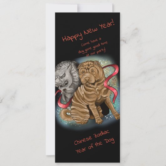 Chinees Zodiac-jaar van de hond Kaart (Voorkant)