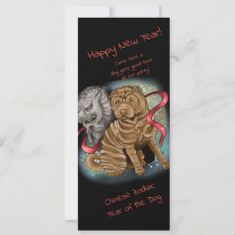 Chinees Zodiac-jaar van de hond Kaart