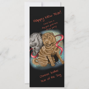 Chinees Zodiac-jaar van de hond Kaart
