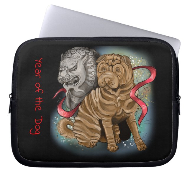 Chinees Zodiac-jaar van de hond Laptop Sleeve (Voorkant)