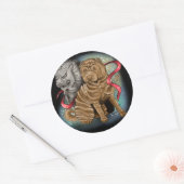 Chinees Zodiac-jaar van de hond Ronde Sticker (Envelop)