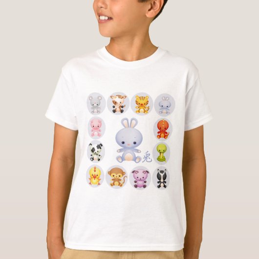 Chinees Zodiac-jaar van de konijn T-Shirt (Voorkant)