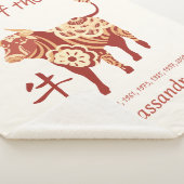 Chinees Zodiac Jaar van de os Dier Teken Sherpa Deken (3/4)