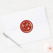 Chinees Zodiac Jaar van de Ox 2021 Ronde Sticker (Envelop)