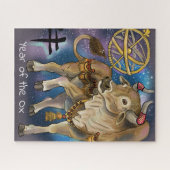 Chinees Zodiac-jaar van de Ox Legpuzzel (Horizontaal)