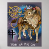 Chinees Zodiac-jaar van de Ox Poster (Voorkant)