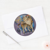 Chinees Zodiac-jaar van de Ox Ronde Sticker (Envelop)