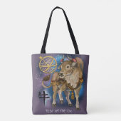 Chinees Zodiac-jaar van de Ox Tote Bag (Achterkant)