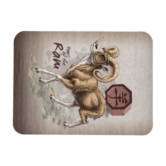 Chinees Zodiac-jaar van de Ram Art Magneet (Horizontaal)