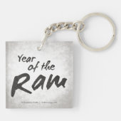 Chinees Zodiac-jaar van de Ram Art Sleutelhanger (Achterkant)