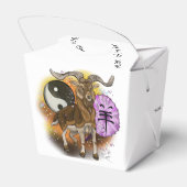 Chinees Zodiac-jaar van de Ram Bedankdoosjes (Achterkant)