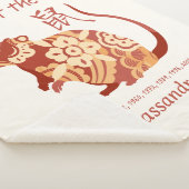 Chinees Zodiac Jaar van de Rat Dier Teken Sherpa Deken (3/4)