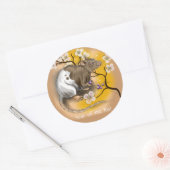 Chinees Zodiac-jaar van de Rat Ronde Sticker (Envelop)