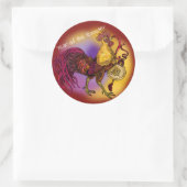 Chinees Zodiac-jaar van de rooster Ronde Sticker (Tas)