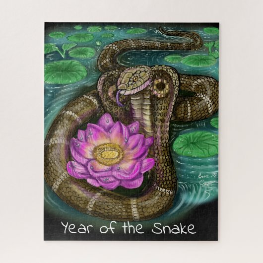 Chinees Zodiac-jaar van de slang Legpuzzel (Verticaal)