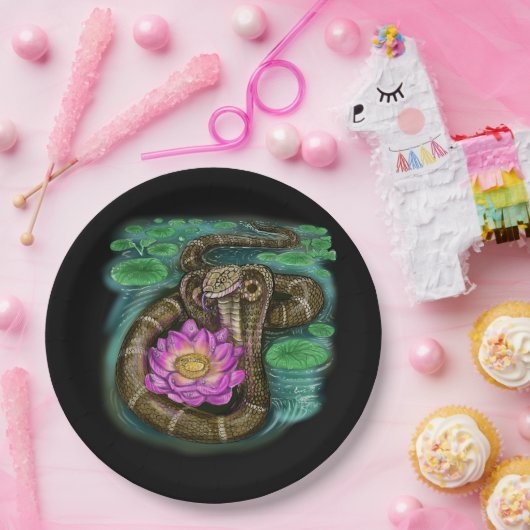 Chinees Zodiac-jaar van de slang Papieren Bordje (Feest)