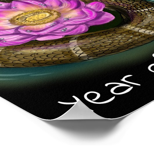 Chinees Zodiac-jaar van de slang Poster (Hoek)