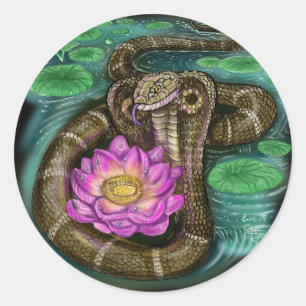 Chinees Zodiac-jaar van de slang Ronde Sticker