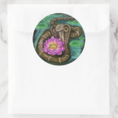 Chinees Zodiac-jaar van de slang Ronde Sticker (Tas)