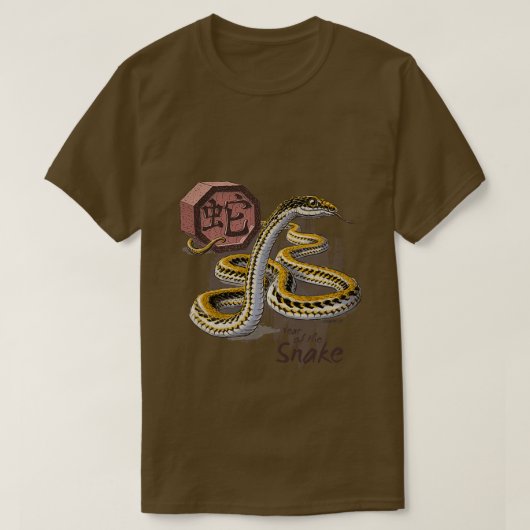 Chinees Zodiac-jaar van de slang T-shirt (Design voorkant)
