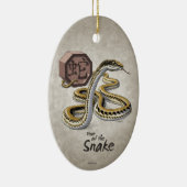 Chinees Zodiac-jaar van de slangenkunst Keramisch Ornament (Rechts)