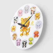 Chinees Zodiac-jaar van de tijger Grote Klok (Hoek)