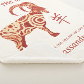 Chinees Zodiac Jaar van het Geitendier Teken Sherpa Deken (3/4)