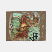Chinees Zodiac-jaar van het paard Fleece Deken (Voorkant (Horizontaal))