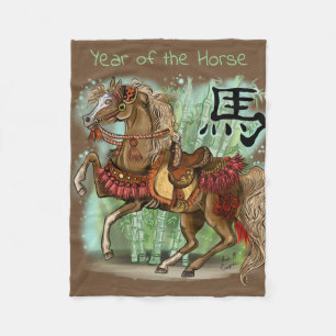 Chinees Zodiac-jaar van het paard Fleece Deken