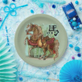 Chinees Zodiac-jaar van het paard Papieren Bordje (Feest)