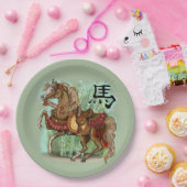 Chinees Zodiac-jaar van het paard Papieren Bordje (Feest)