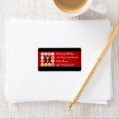 Chinees Zodiac Jaar van het Paard Rood en Zwart Etiket (Insitu)