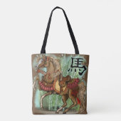 Chinees Zodiac-jaar van het paard Tote Bag (Achterkant)