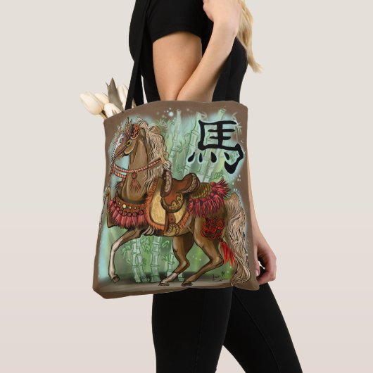Chinees Zodiac-jaar van het paard Tote Bag (Dichtbij)