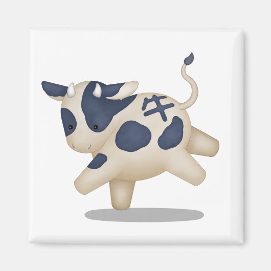 Chinees Zodiac Ox Cute Astrology Sign Magneet (Voorkant)