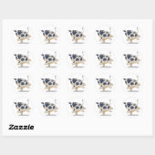Chinees Zodiac Ox Cute Astrology Sign Ronde Sticker (Vel)