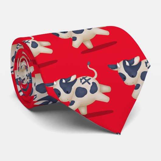 Chinees Zodiac Ox Cute Astrology Sign Stropdas (Opgerold)