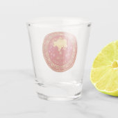 Chinees Zodiac Ox Red/Gold ID542 Shot Glas (Achterkant)