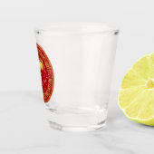 Chinees Zodiac Ox Red/Gold ID542 Shot Glas (Rechts)