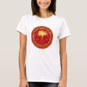 Chinees Zodiac Ox Red/Gold ID542 T-shirt (Voorkant)