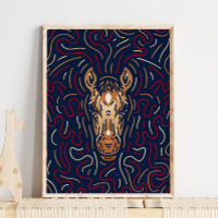 Chinees Zodiac-paard | Digitale Zodiac-afdrukken