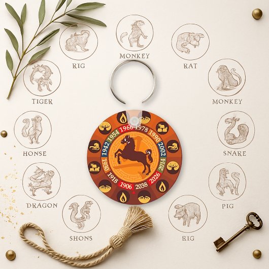 Chinees Zodiac - Paarden Sleutelhanger