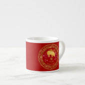 Chinees Zodiac Pig Red/Gold ID542 Espresso Kop (Voorkant rechts)