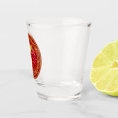 Chinees Zodiac Rat Red/Gold ID542 Shot Glas (Rechts)