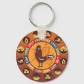 Chinees Zodiac - Rooster Sleutelhanger (Voorkant)