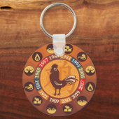Chinees Zodiac - Rooster Sleutelhanger (Voorkant)