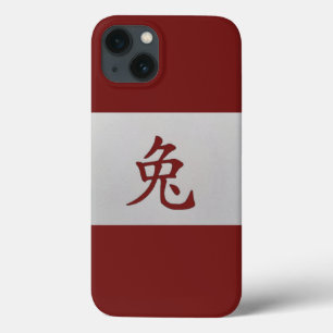 Chinees zodiakoestisch bord Rabbit red iPhone 13 Hoesje