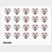 Chinees zodiakoestisch bord Rabbit red Hart Sticker (Vel)